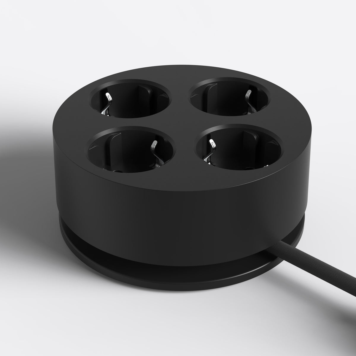 Power Strip Circular C2 – 4 Sockets Round, Ø 12.4 cm | Cords