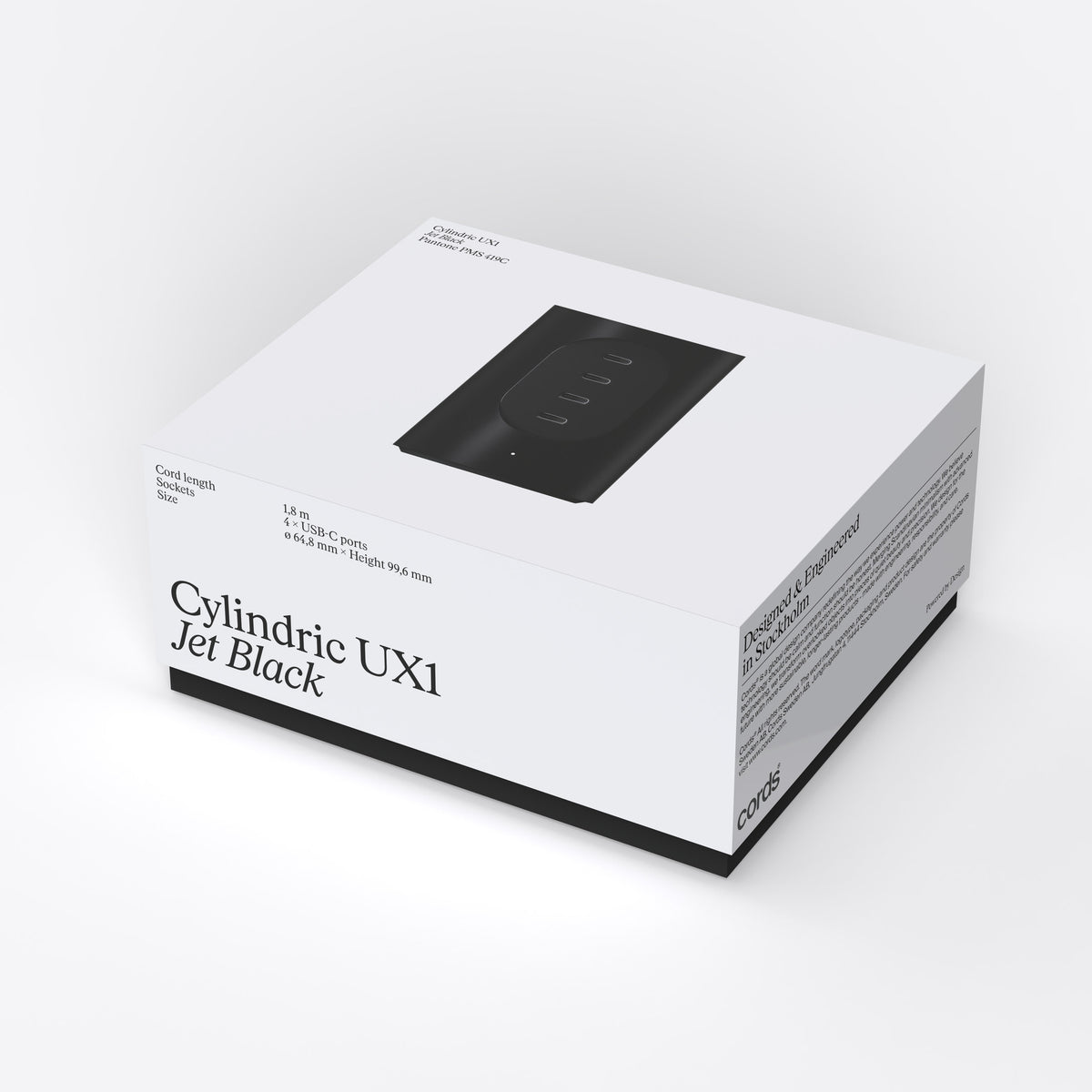 USB-C Charger Cylindric UX1 – 165 W GaN, 4 Ports | Cords