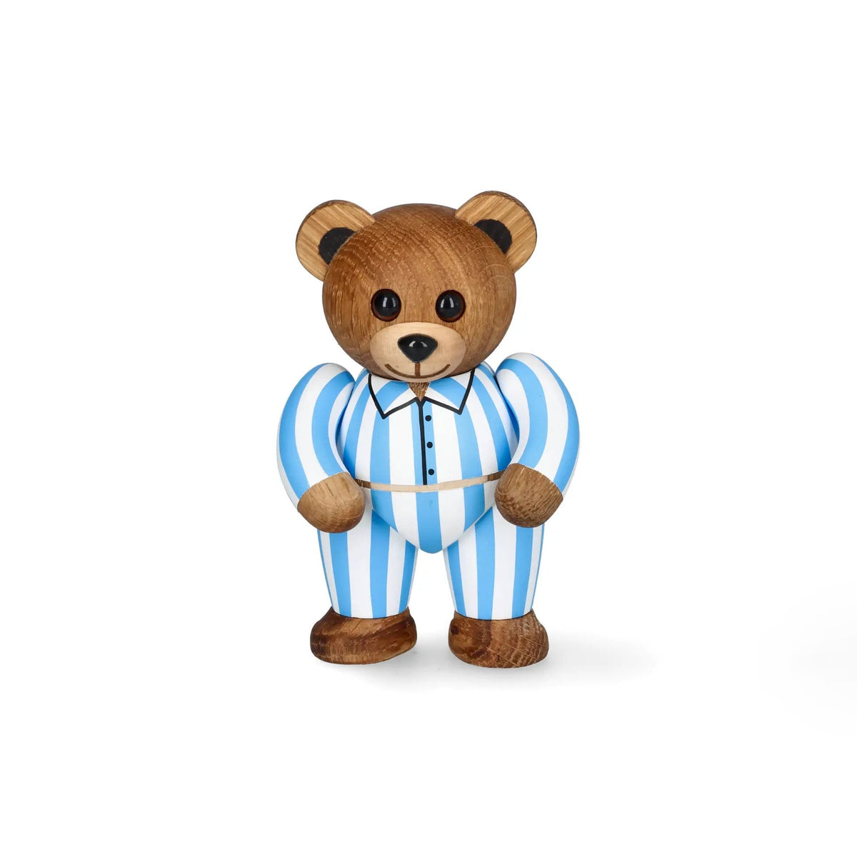 Houten teddybeer "Sleepy Blue" – Eiken · 11,8 cm | Spring Copenhagen