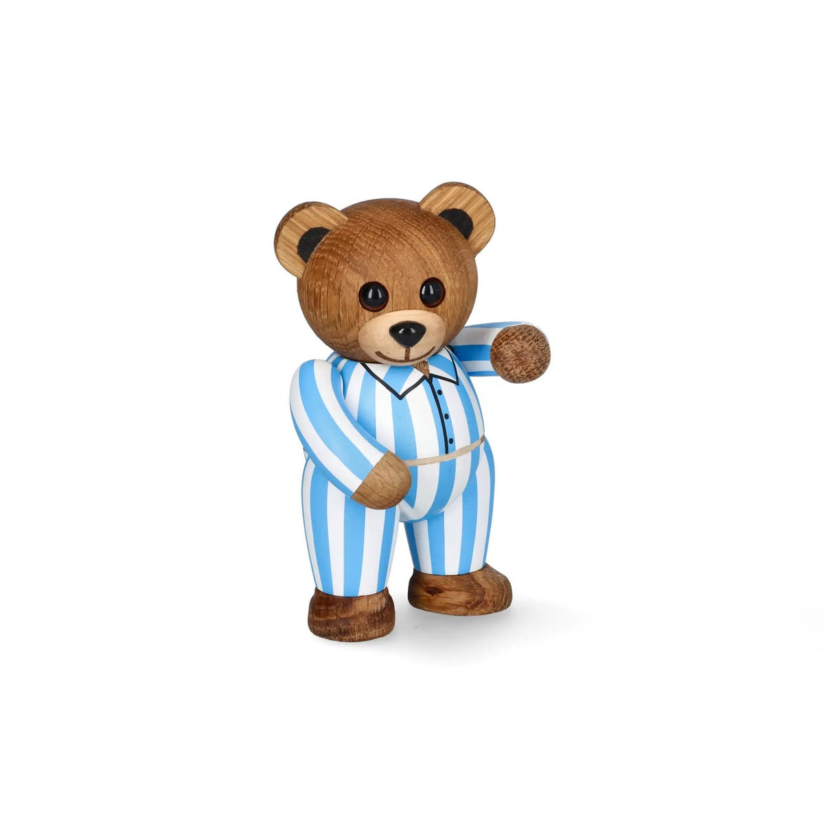 Houten teddybeer "Sleepy Blue" – Eiken · 11,8 cm | Spring Copenhagen