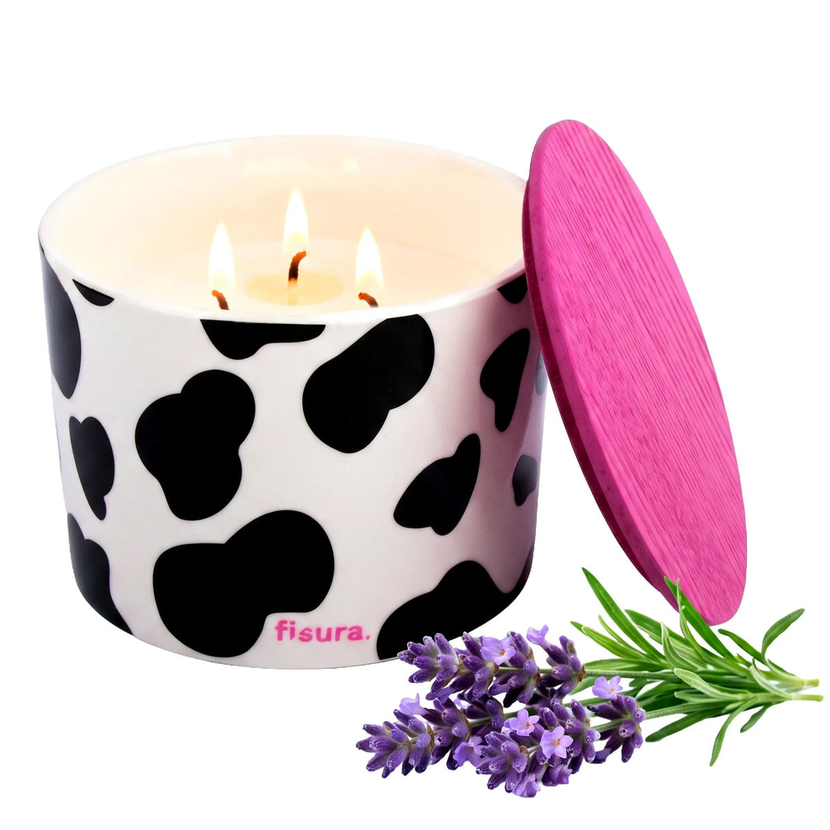 Duftkerze Kuh – Keramik · Lavendel | Fisura