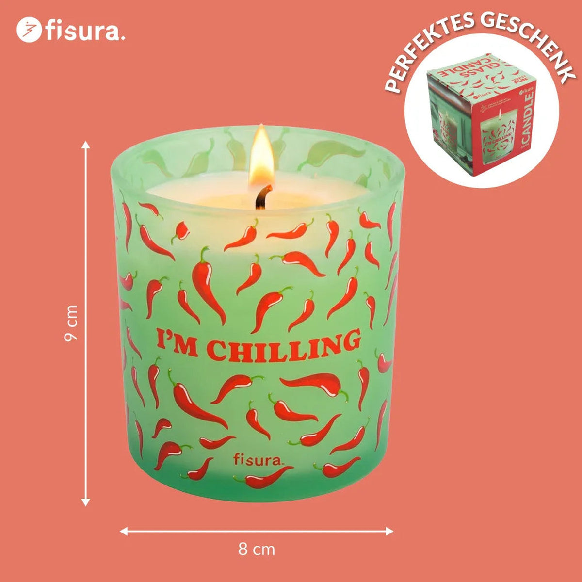 Duftlys "I'm Chilling" – Glas · Kanel & chili | Fisura