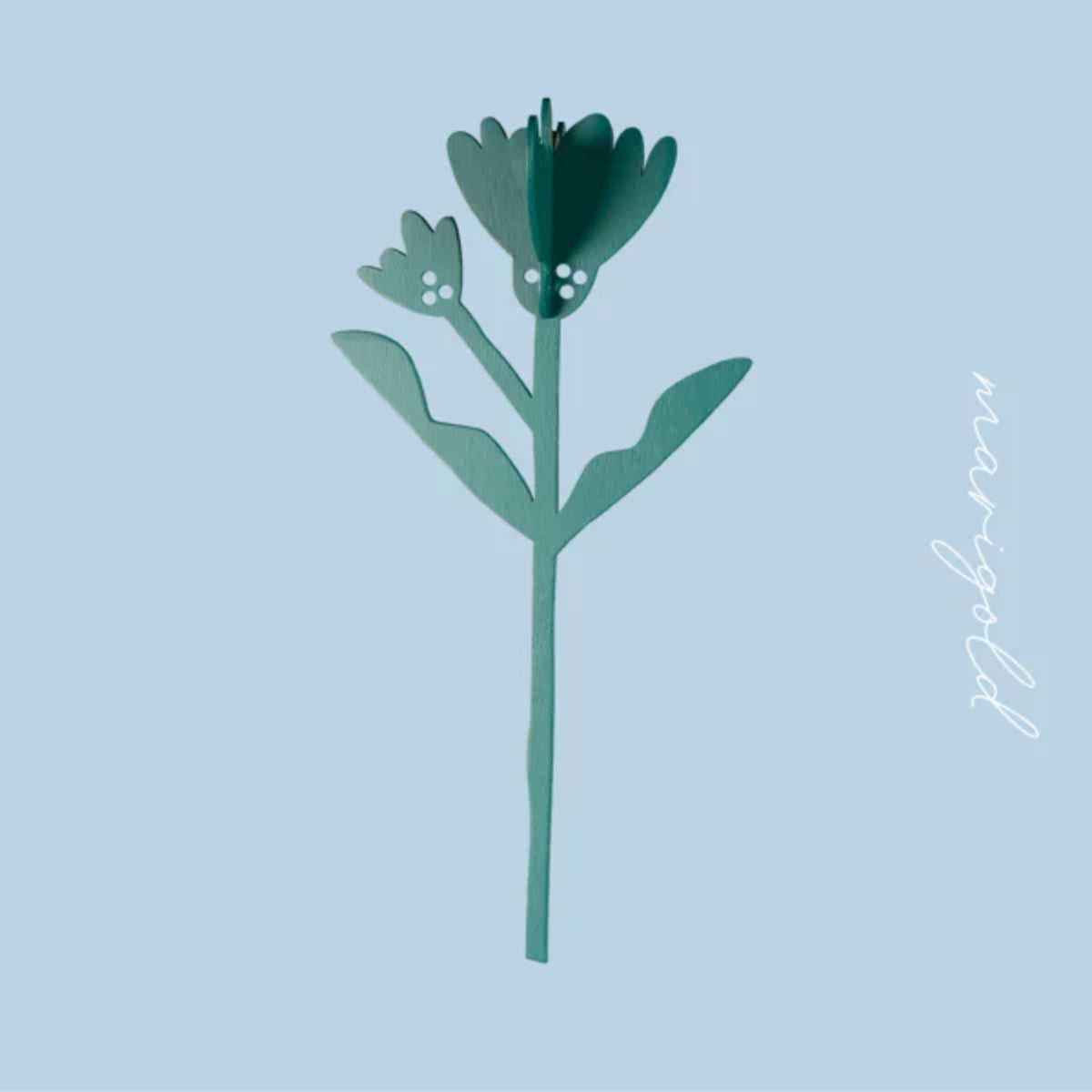 BOUQUET OF FLOWERS - Holzblumen & -blätter - 3er-Set aus Mohn, Ringelblume & Monstera | milin