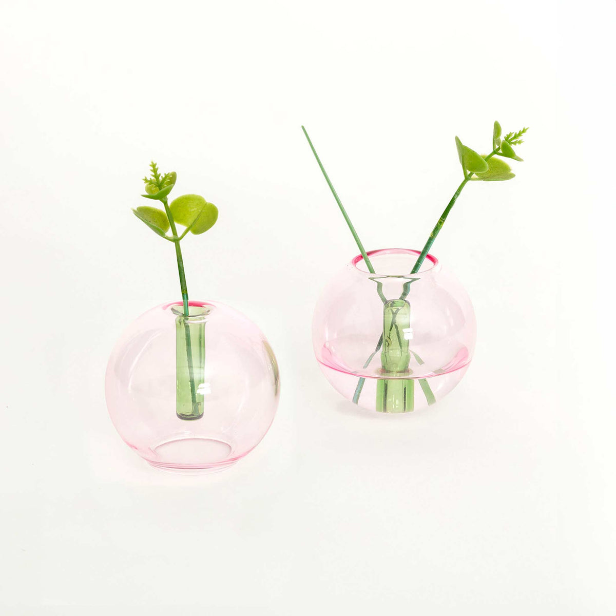 BUBBLE VASE - Glas-Vase - Pink & Grün | Block Design