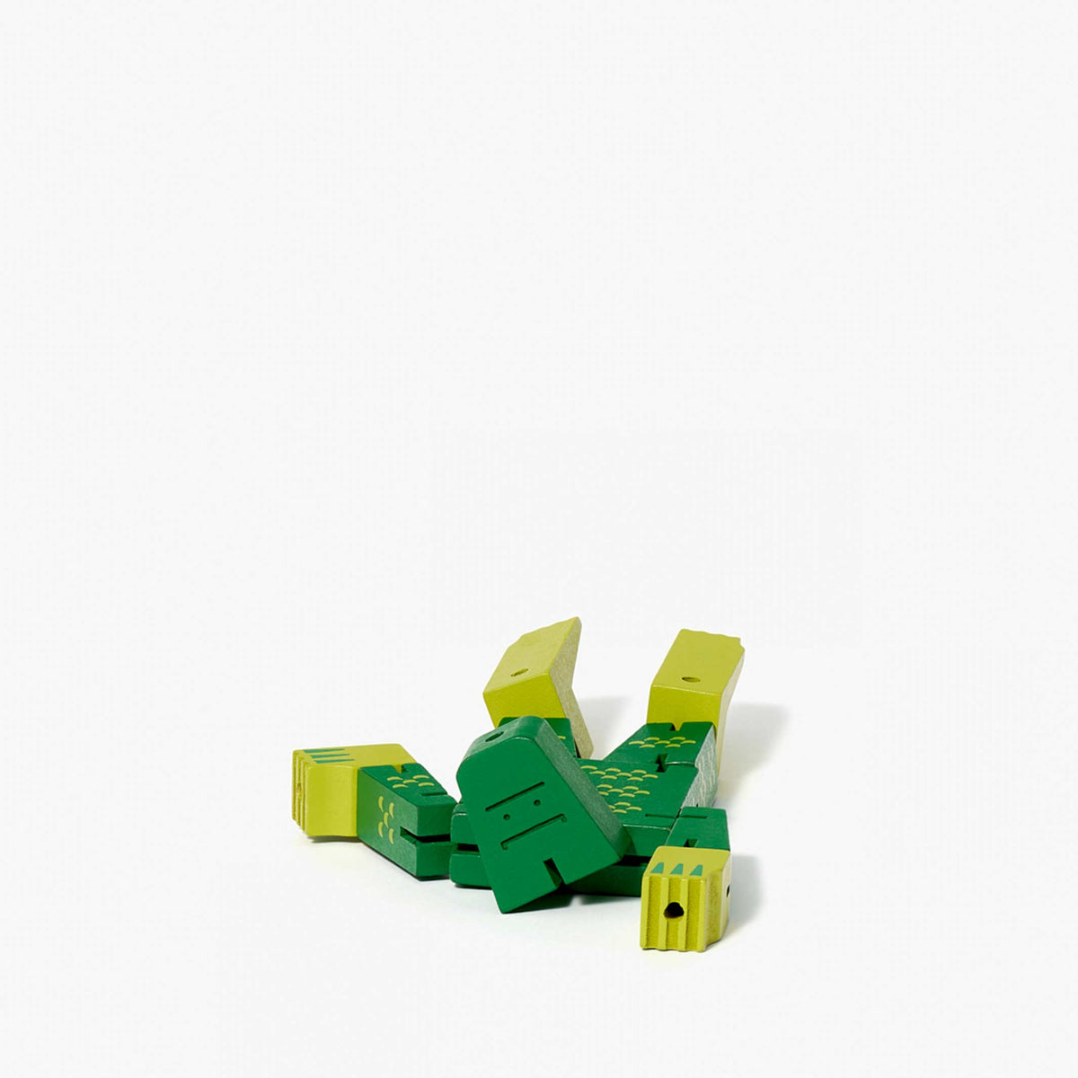 CUBEBOT CRYPTOIDS SWAMP CREATURE - Green 3D Puzzle Robot - Small | David Weeks | Areaware