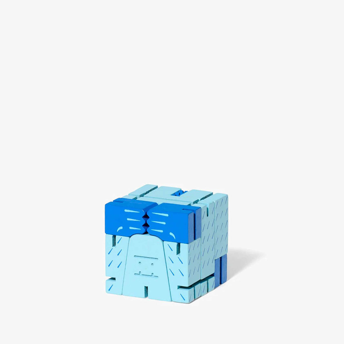CUBEBOT CRYPTOIDS YETI - Blue 3D Puzzle Robot - Small | David Weeks | Areaware