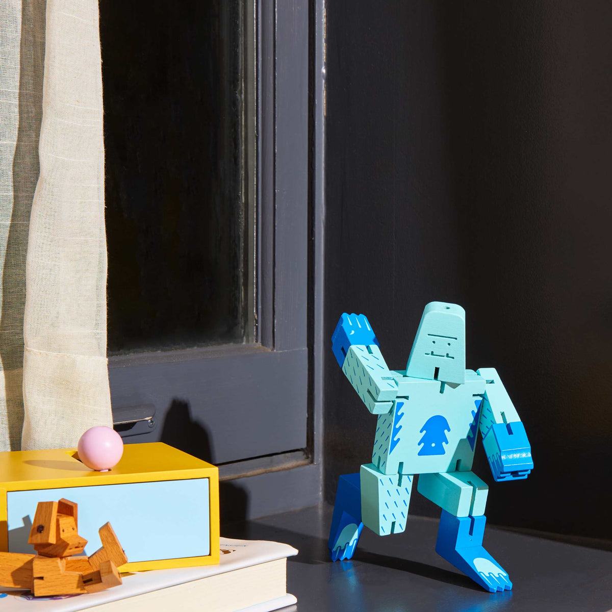 CUBEBOT CRYPTOIDS YETI - Blauer 3D Puzzle Roboter - Small | David Weeks | Areaware