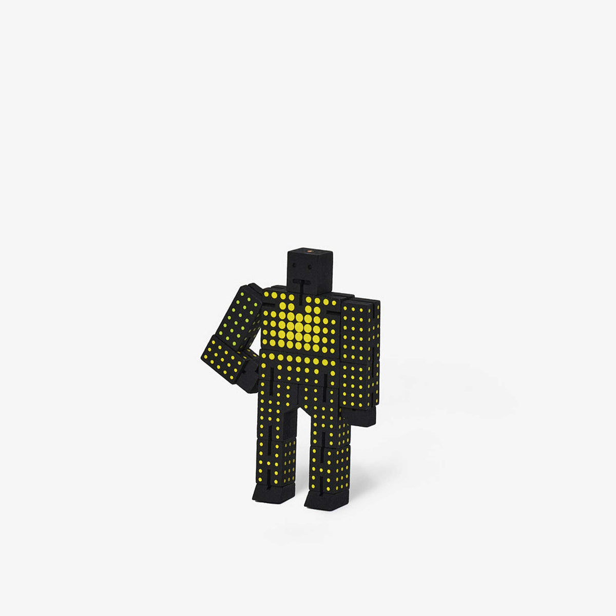 CUBEBOT® DOT Micro - Schwarz & Gelb gepunkteter 3D Puzzle Roboter | David Weeks | Areaware