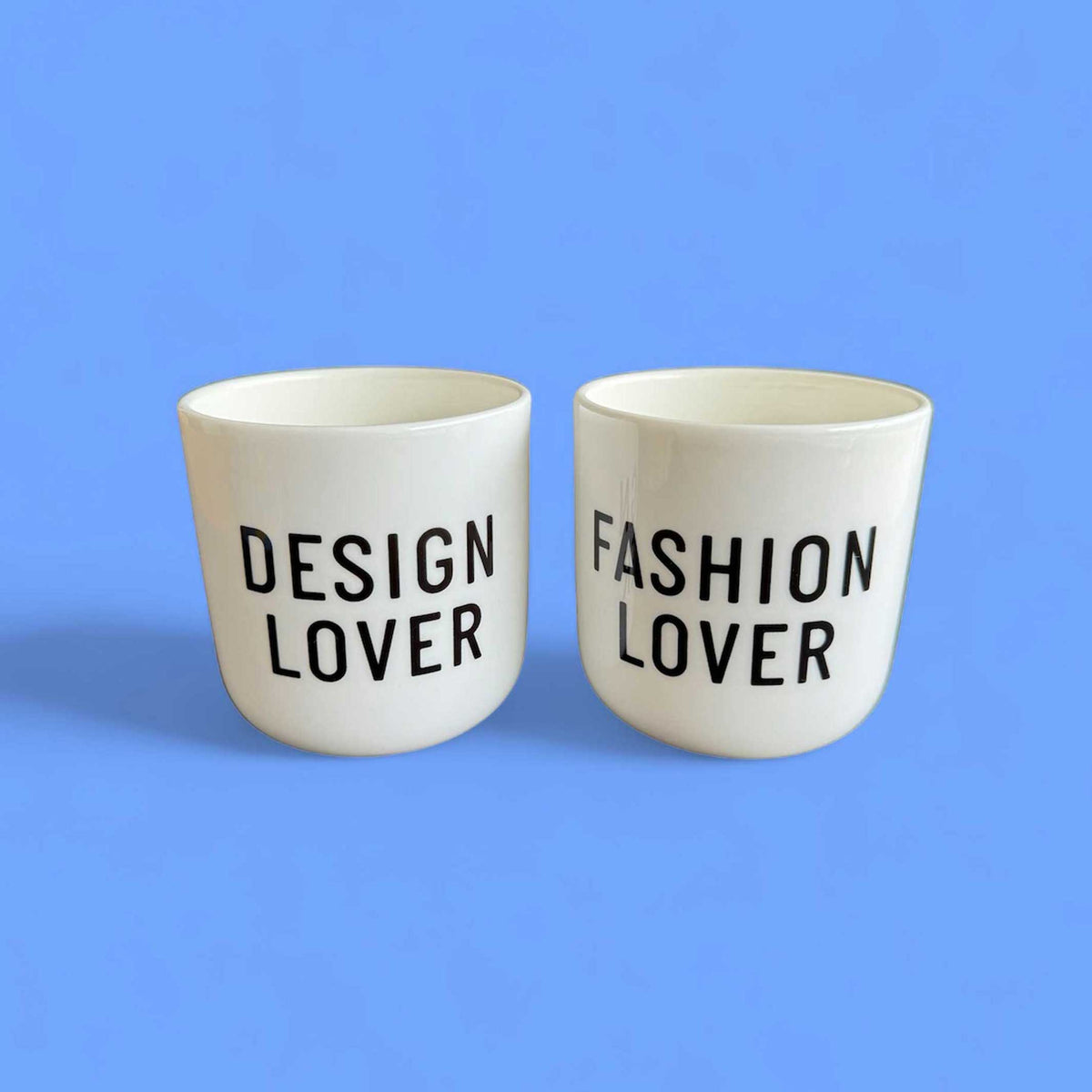 FASHION LOVER | weisser Kaffee- & Tee-BECHER mit schwarzer Typo | PLTY