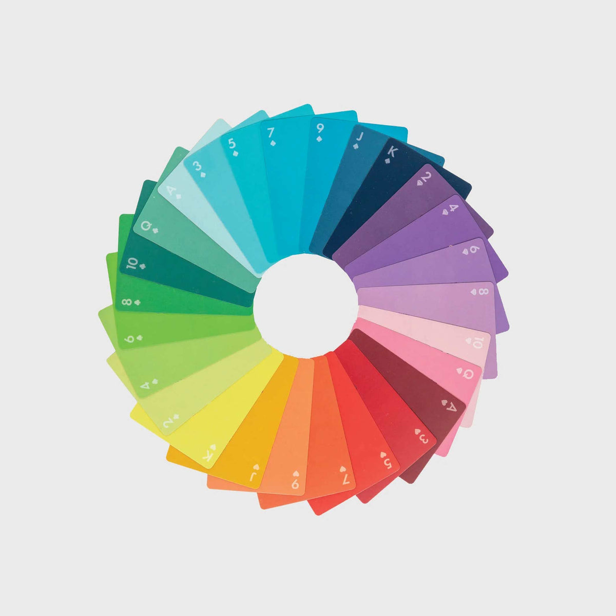Spielkarten Gradient – Farbverlauf · 52 Karten | Block Design