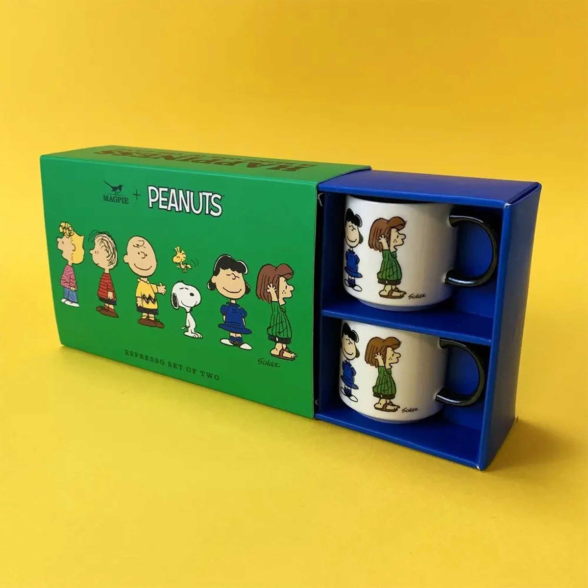 PEANUTS - HAPPINESS is being one of the GANG | ESPRESSO CUPS | Set of 2 | Magpie