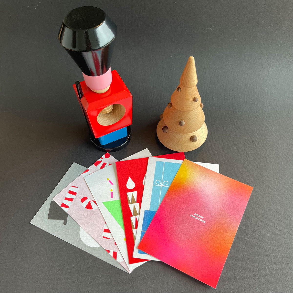 RIO | WEIHNACHTS-GRUSSKARTEN-SET | 11 Stck. in Risographie-Druck | Herr & Frau Rio