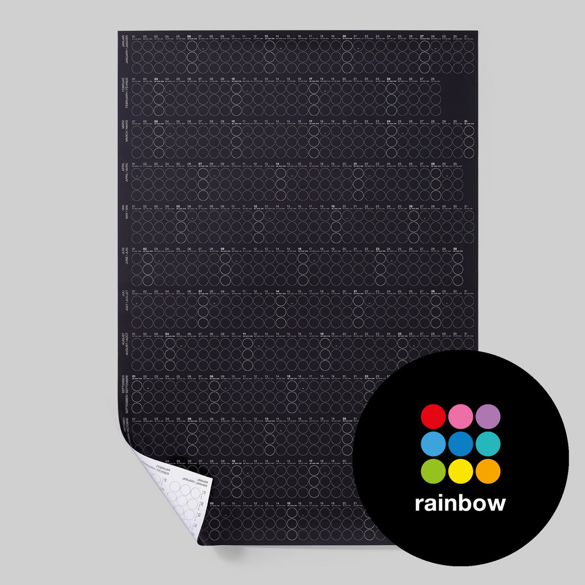 HIGH RAINBOW - Jahresplaner - Hochformat | dot on