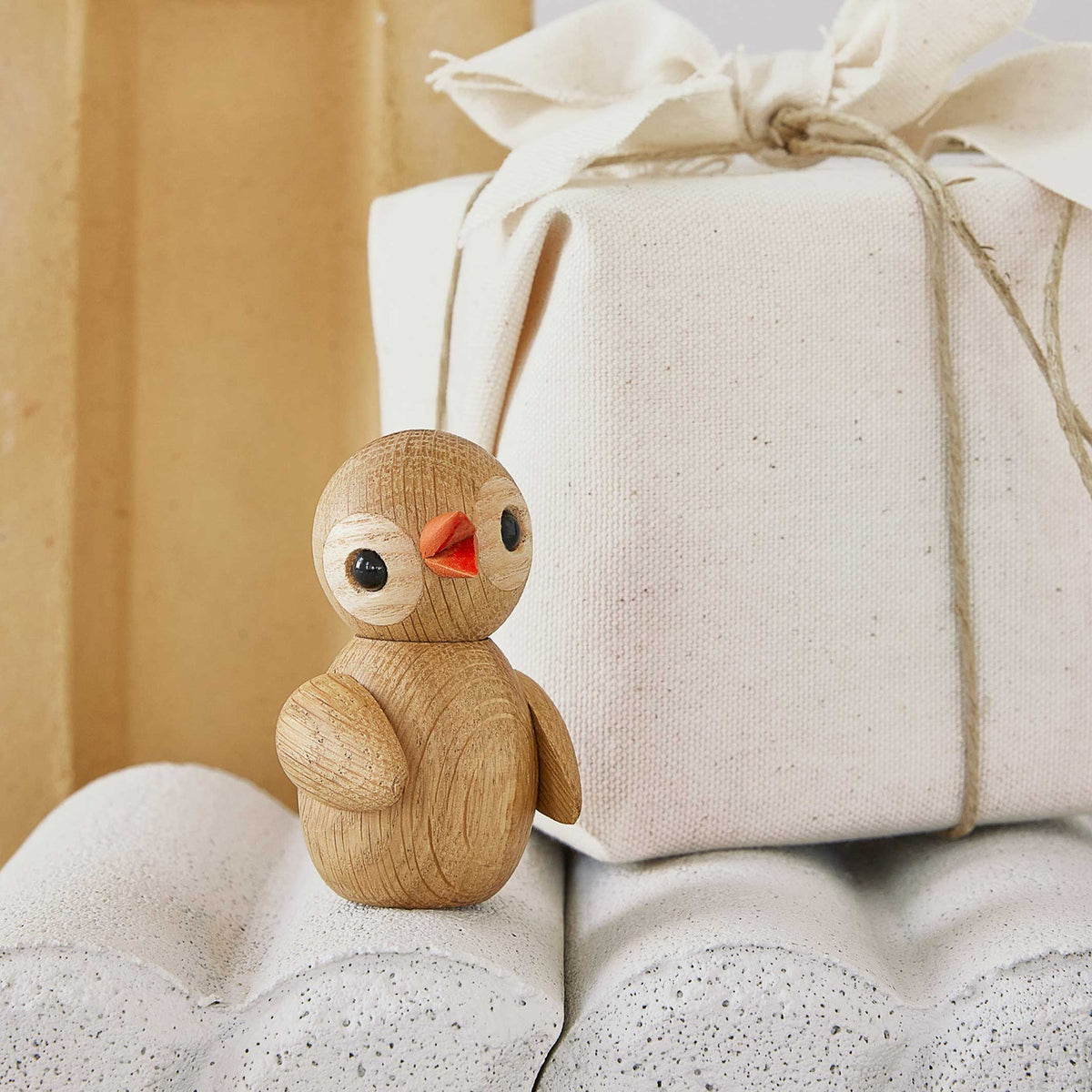 Deko-Vogel "Jokey Oak" – Eiche · 6,5 cm | Spring Copenhagen