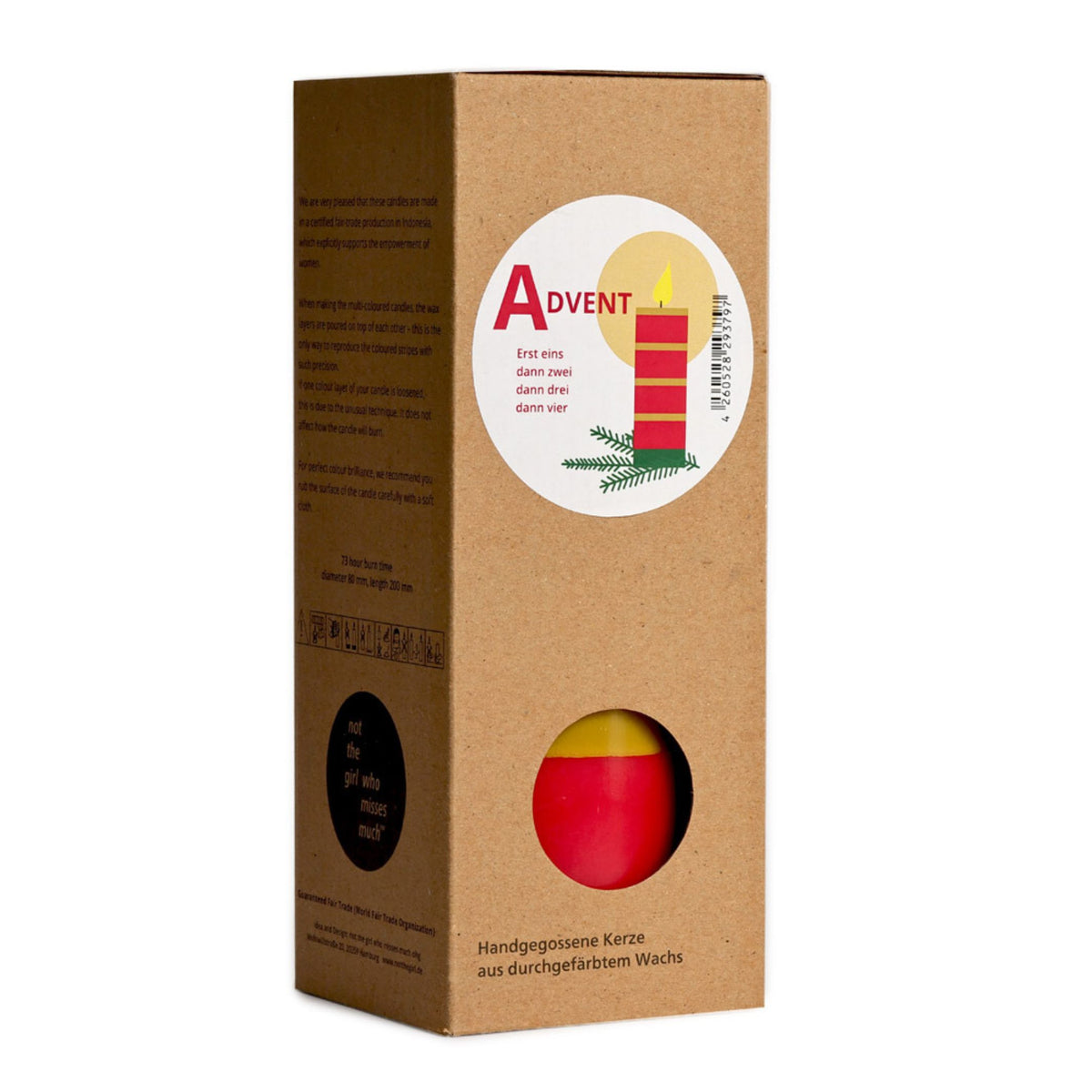 Pillar Candle "Advent Wreath" – Stearin | not the girl who misses much