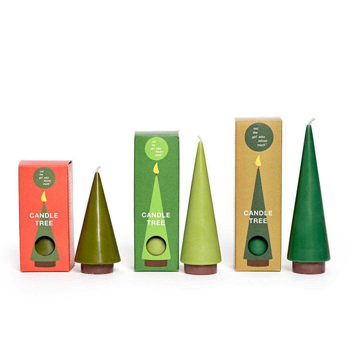 Baumkerzen 3er-Set – Stearin · 11–15 cm | not the girl who misses much