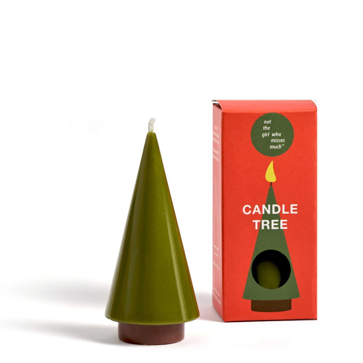Baumkerze Klein – Olivgrün · 11 cm | not the girl who misses much