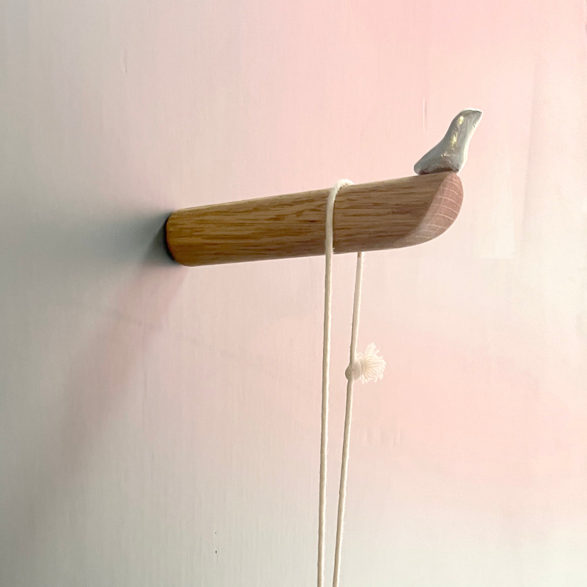 BIRD - coat hooks made of wood & pewter - set of 3 | Formpoet