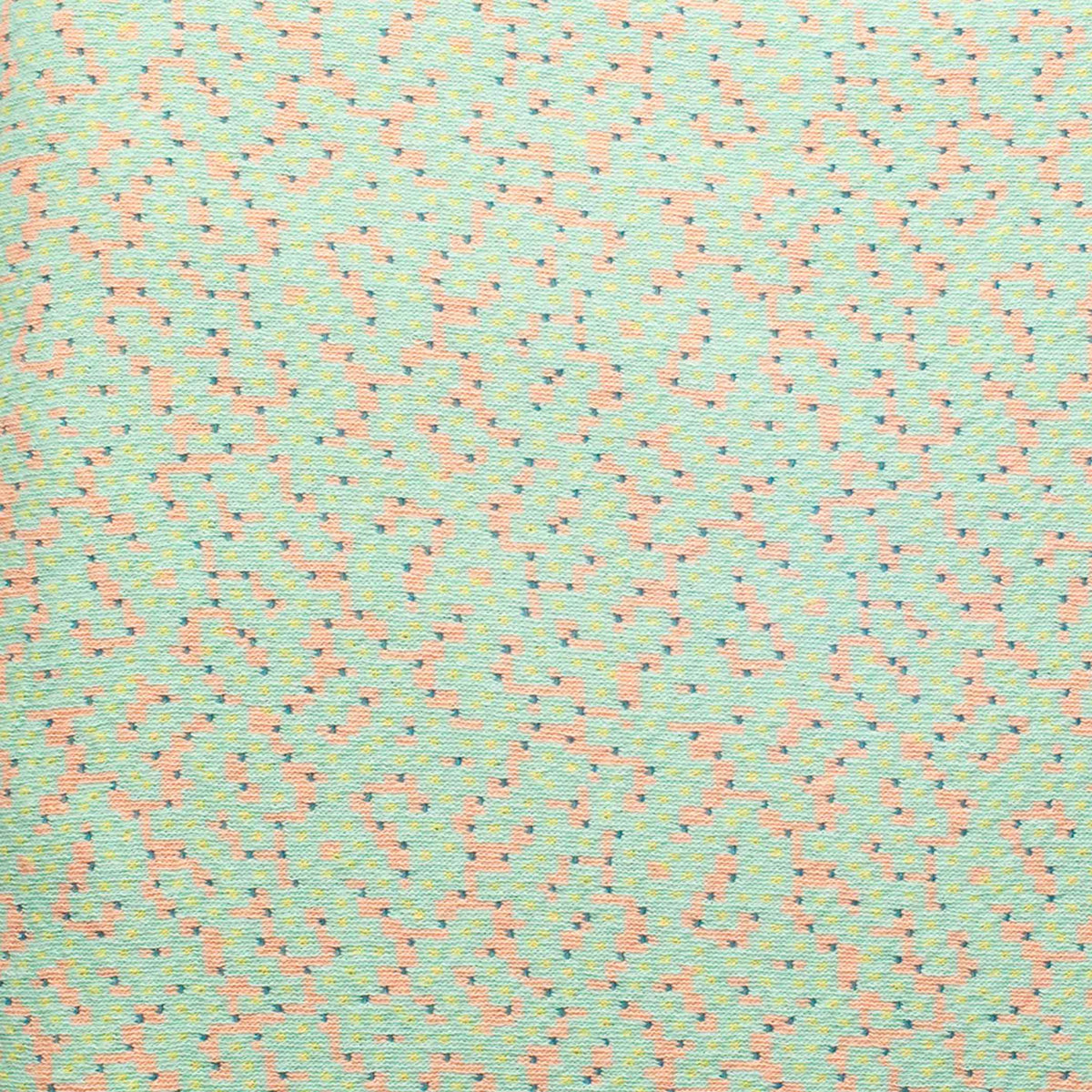 BITMAP LABYRINTH Fresh Green - hellgüne TAGESDECKE - 180x140 cm - 90% Baumwolle | Cristian Zuzunaga