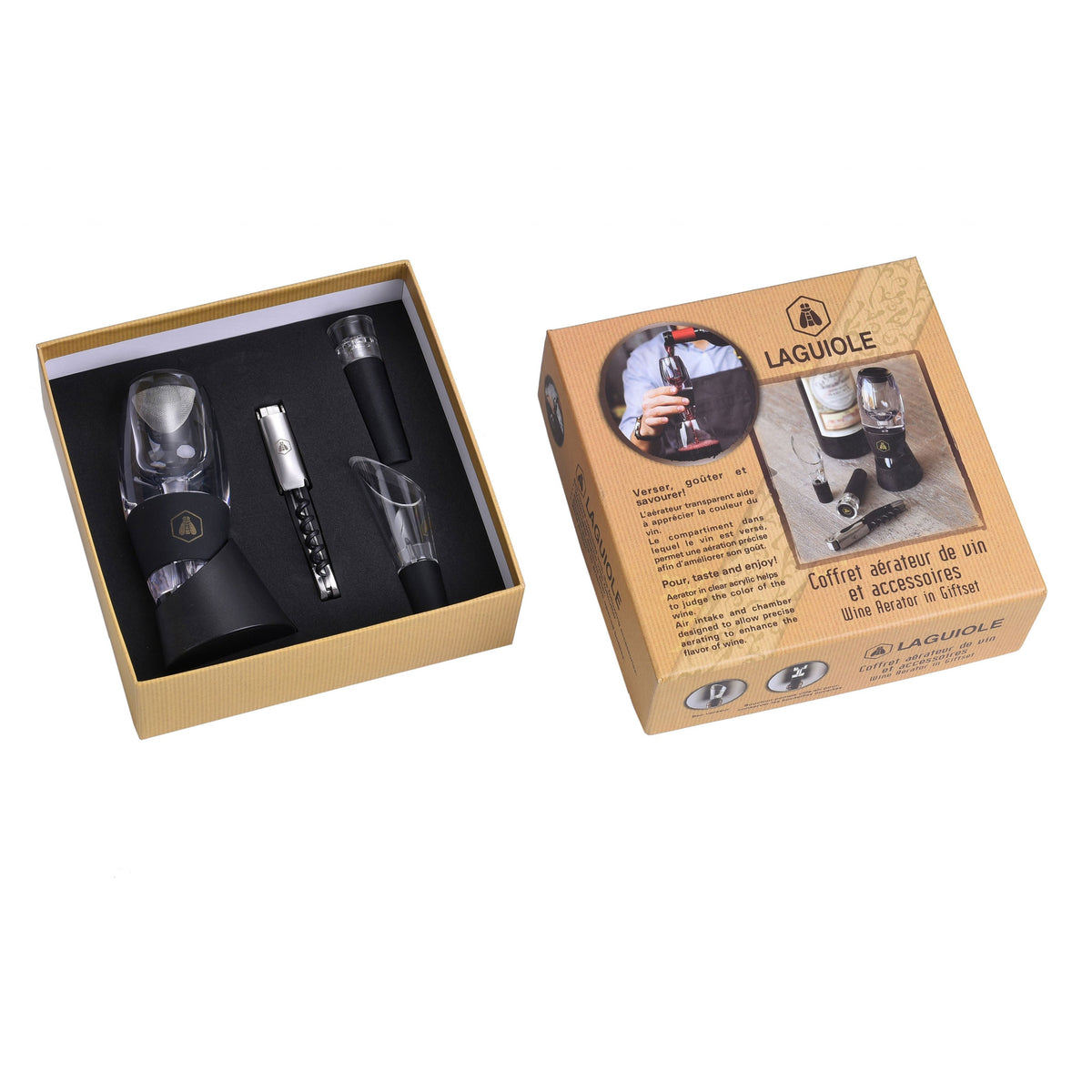 Wine set with aerator - 4-piece set | Laguiole