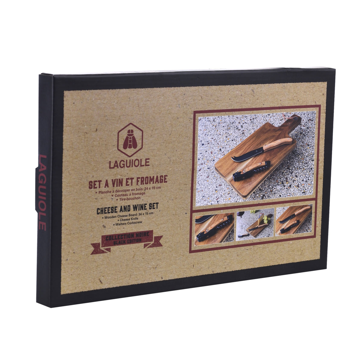 Cheese & wine set - Black Edition 3-piece Set | Laguiole