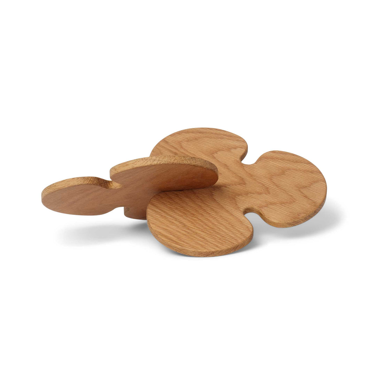 LUCKY TRIVET | COASTER POT Trèfle en bois | Ensemble de 2 | Mencke & Vagnby | Spring Copenhagen