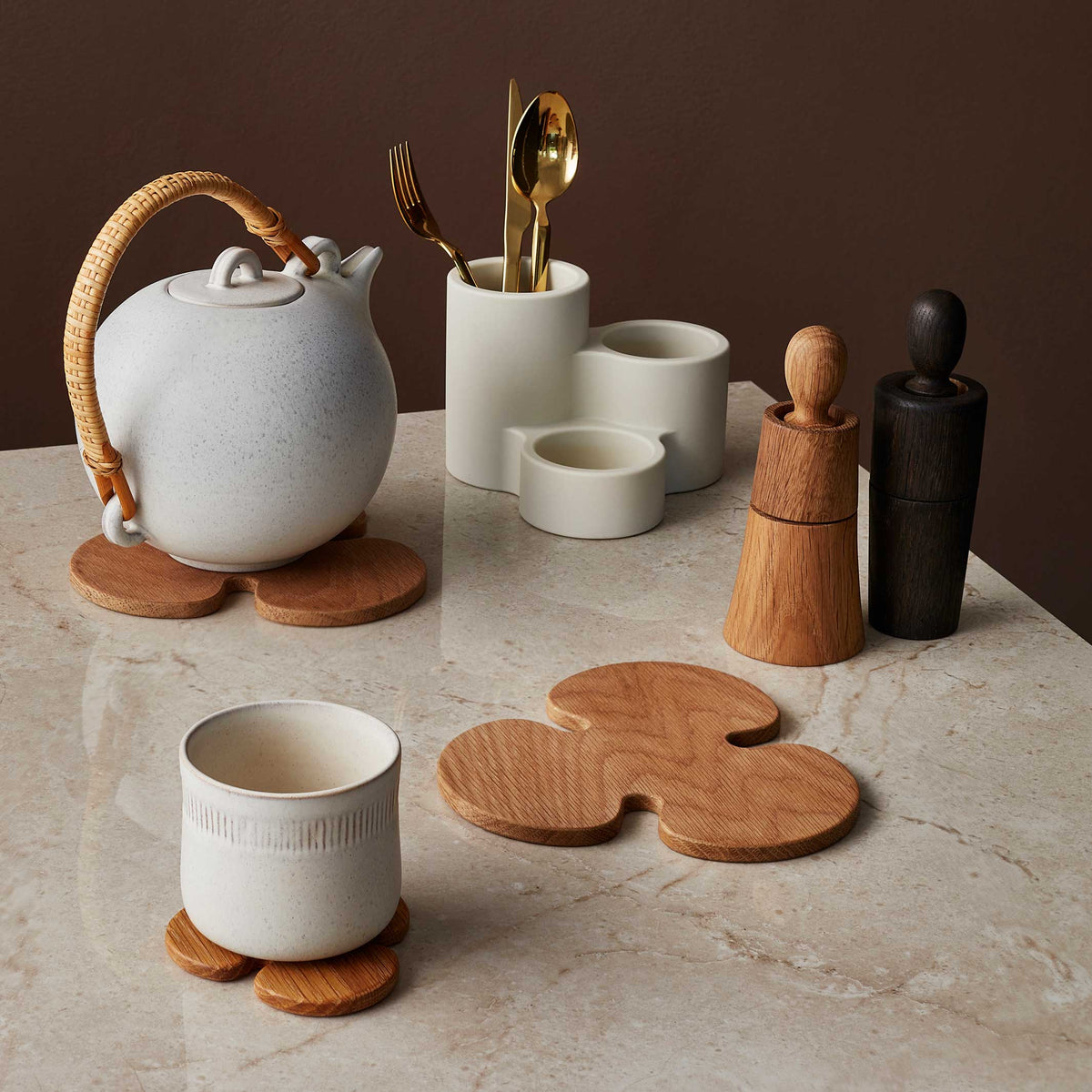 Topf-Untersetzer "Lucky Trivet" 2er-Set – Eiche | Spring Copenhagen