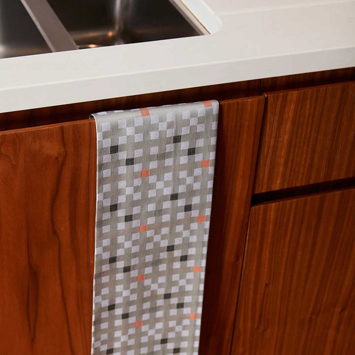 MOSAIC Gray | TEA TOWEL | Bitmap Collection | Cristian Zuzunaga