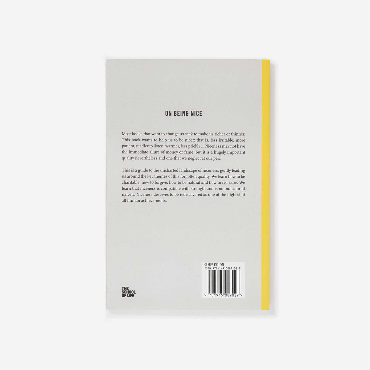 Taschenbuch "On Being Nice" – Englisch | The School of Life