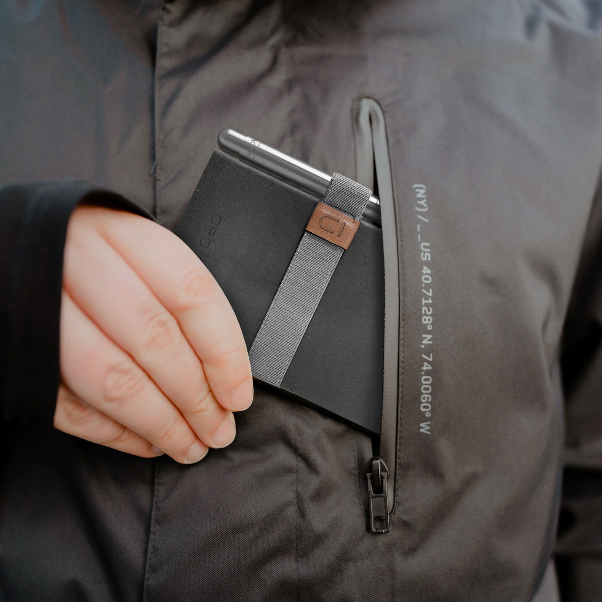 POCKET NOTEBOOK | 3 kleine NOTIZBÜCHER mit Stiftehalter-Band | beblau