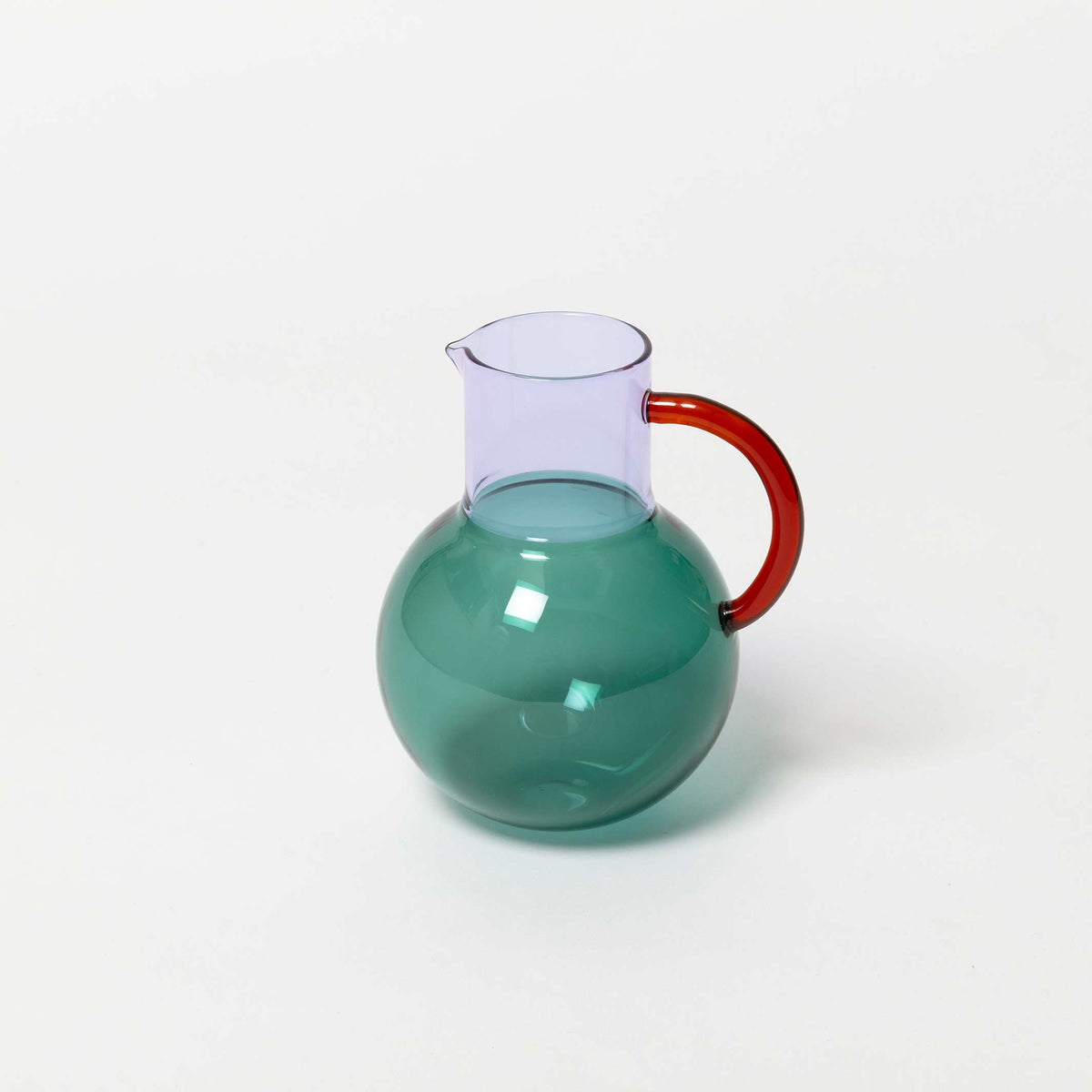 PABLO GLASS JUG - Teal & Lilac Carafe & Vase | Block Design