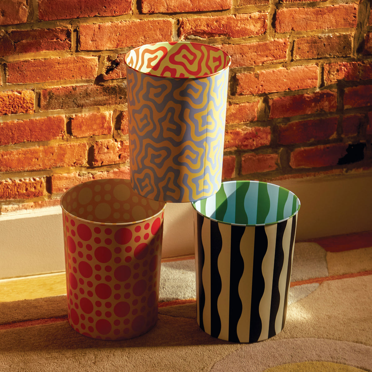 PATTERN BIN SPIRAL | PAPIERKORB mit Spiralen | Dusen Dusen | Areaware