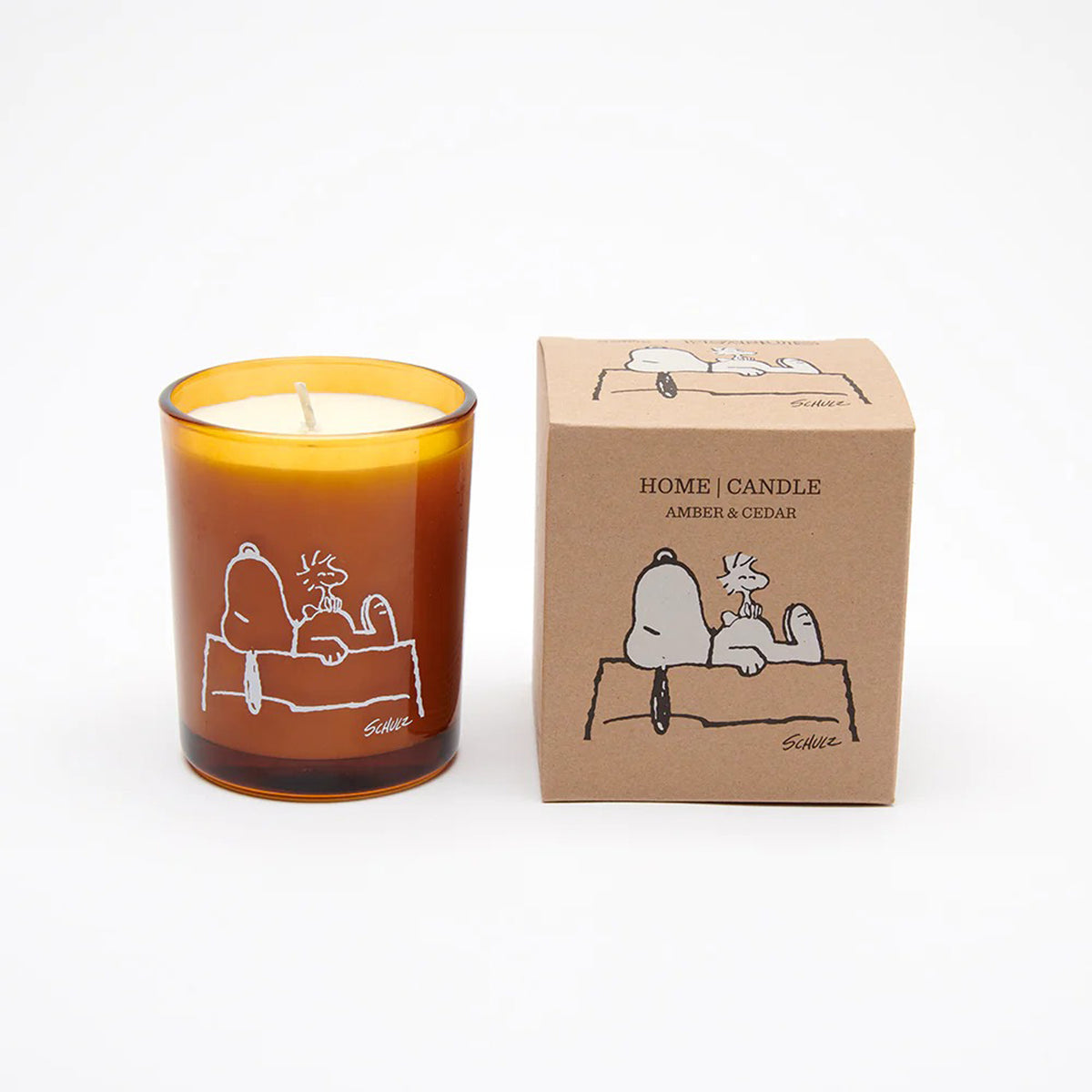 PEANUTS - HOME CANDLE | Vegane, pflanzliche WACHS-KERZE | Bernstein & Zedernholz | Magpie