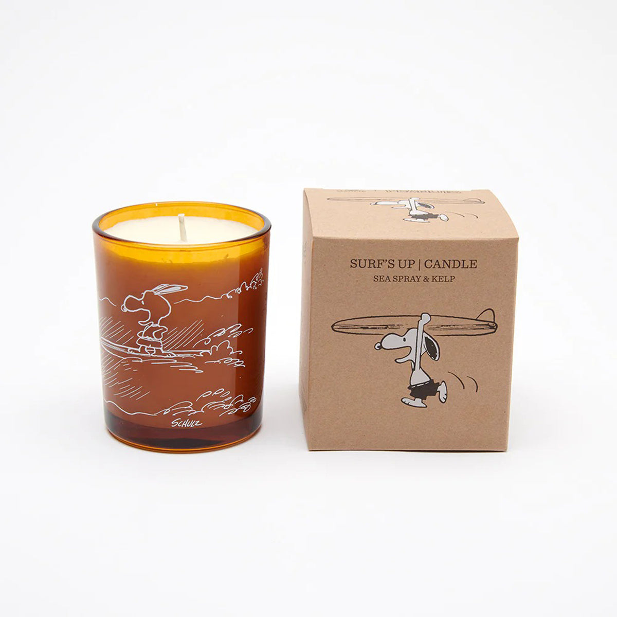 PEANUTS - SURF'S UP CANDLE | Vegane, pflanzliche WACHS-KERZE | Meeressduft & Seetang | Magpie