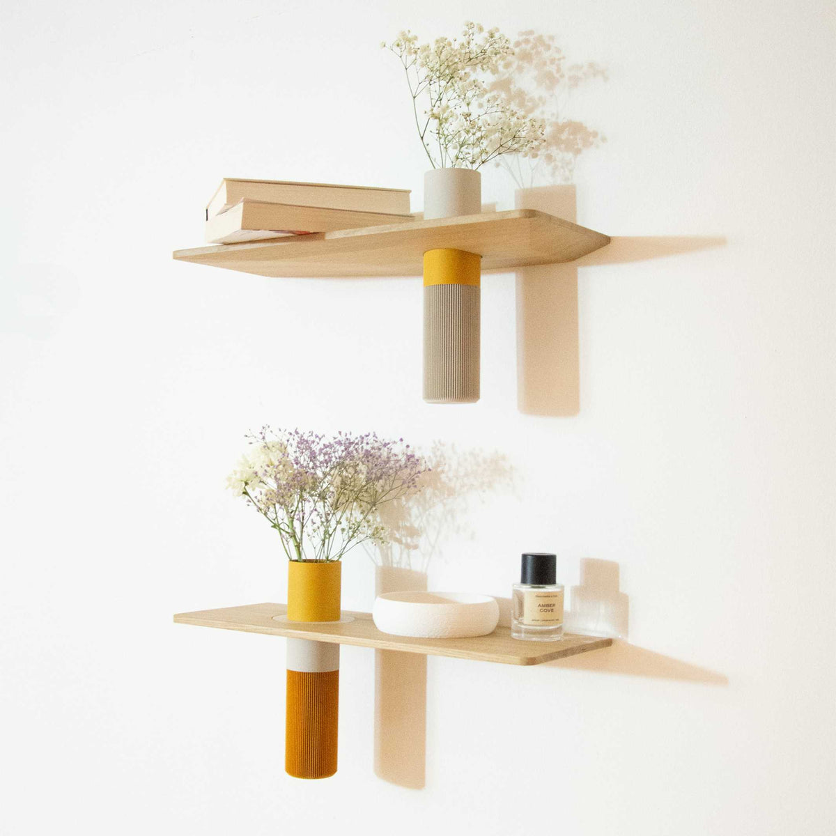 VASEBOARD M - Wandregalsystem mit modularer Vase - 3D Druck | vaseboard