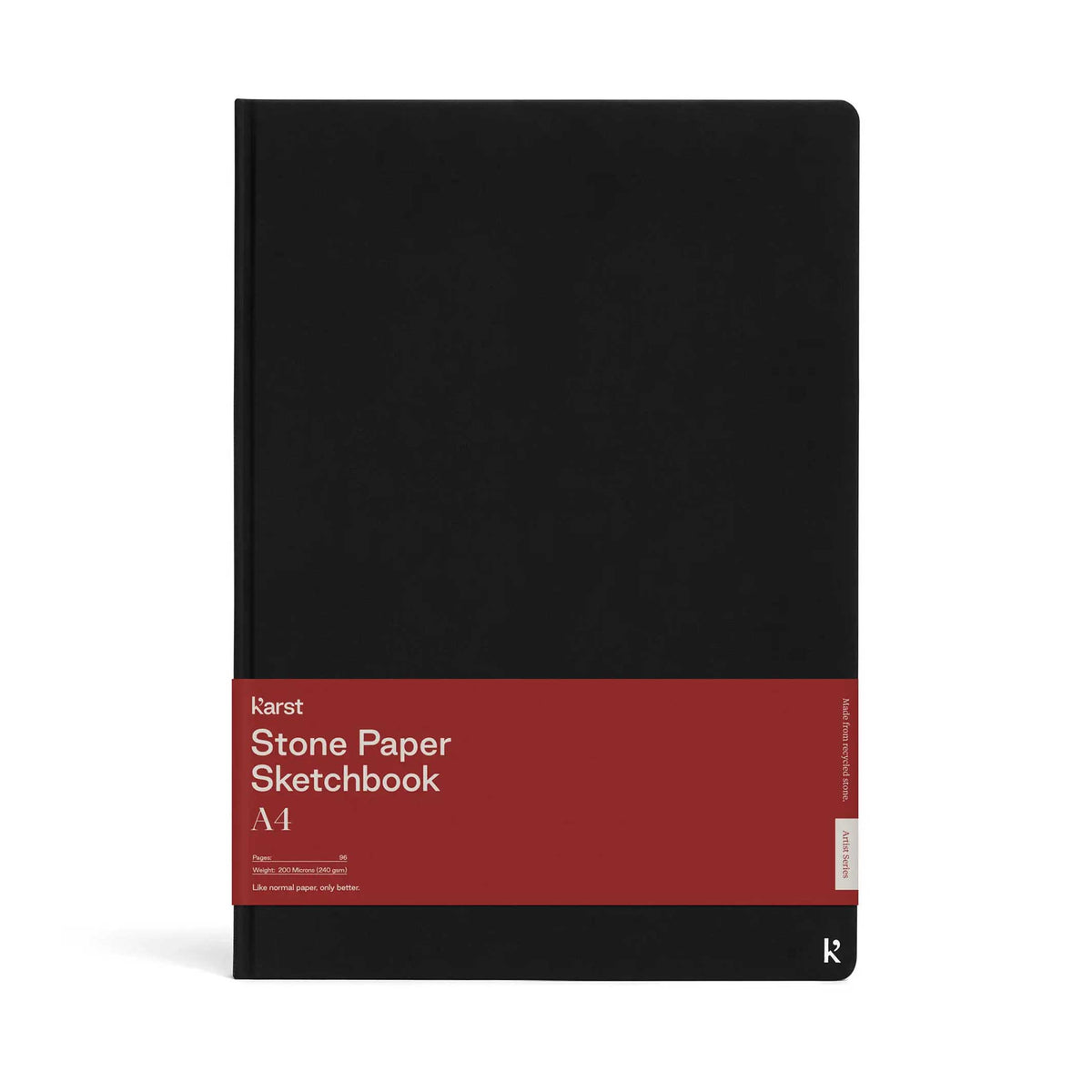 CARNET DE CROQUIS à couverture rigide | CARNET DE CROQUIS Noir | Papier de pierre karstique