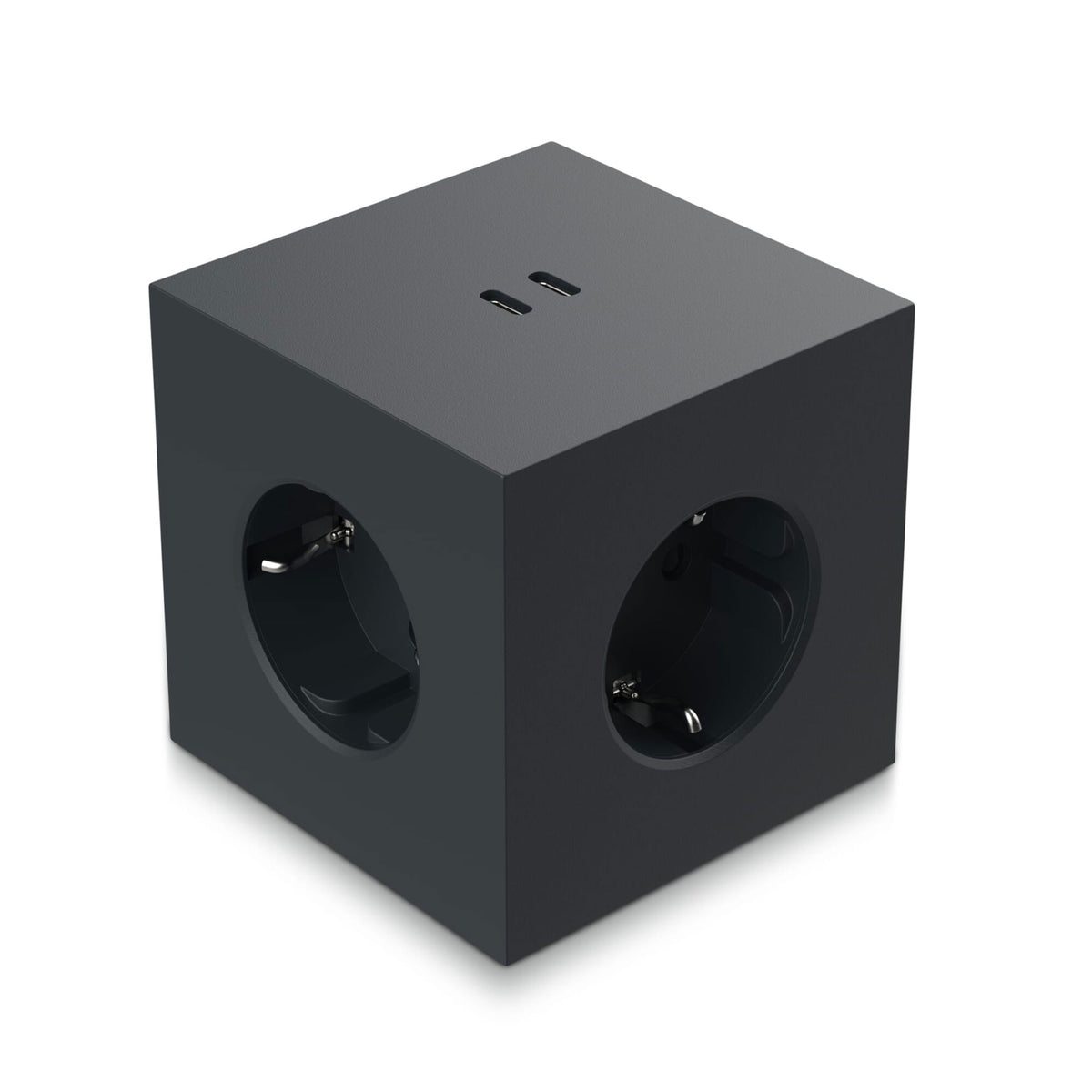 Steckdosenleiste "Square 2" – Schwarz · 3-fach · USB-C | Avolt