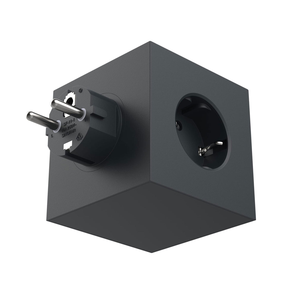 Steckdosenleiste "Square 2" – Schwarz · 3-fach · USB-C | Avolt