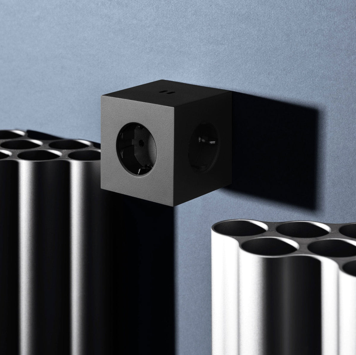 Power Strip "Square 2" – Black · 3-Way · USB-C | Avolt