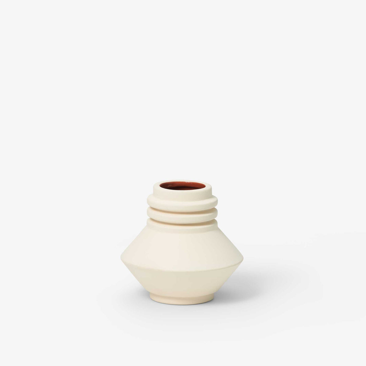 STRATA VASE | Creme-farbige VASE | D=10 cm | Simone Brewster | Areaware