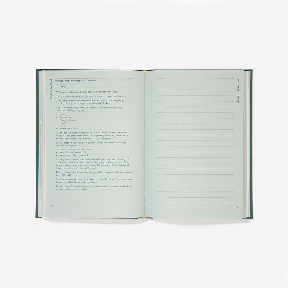 Workbook "The Calm Workbook" – Englisch | The School of Life