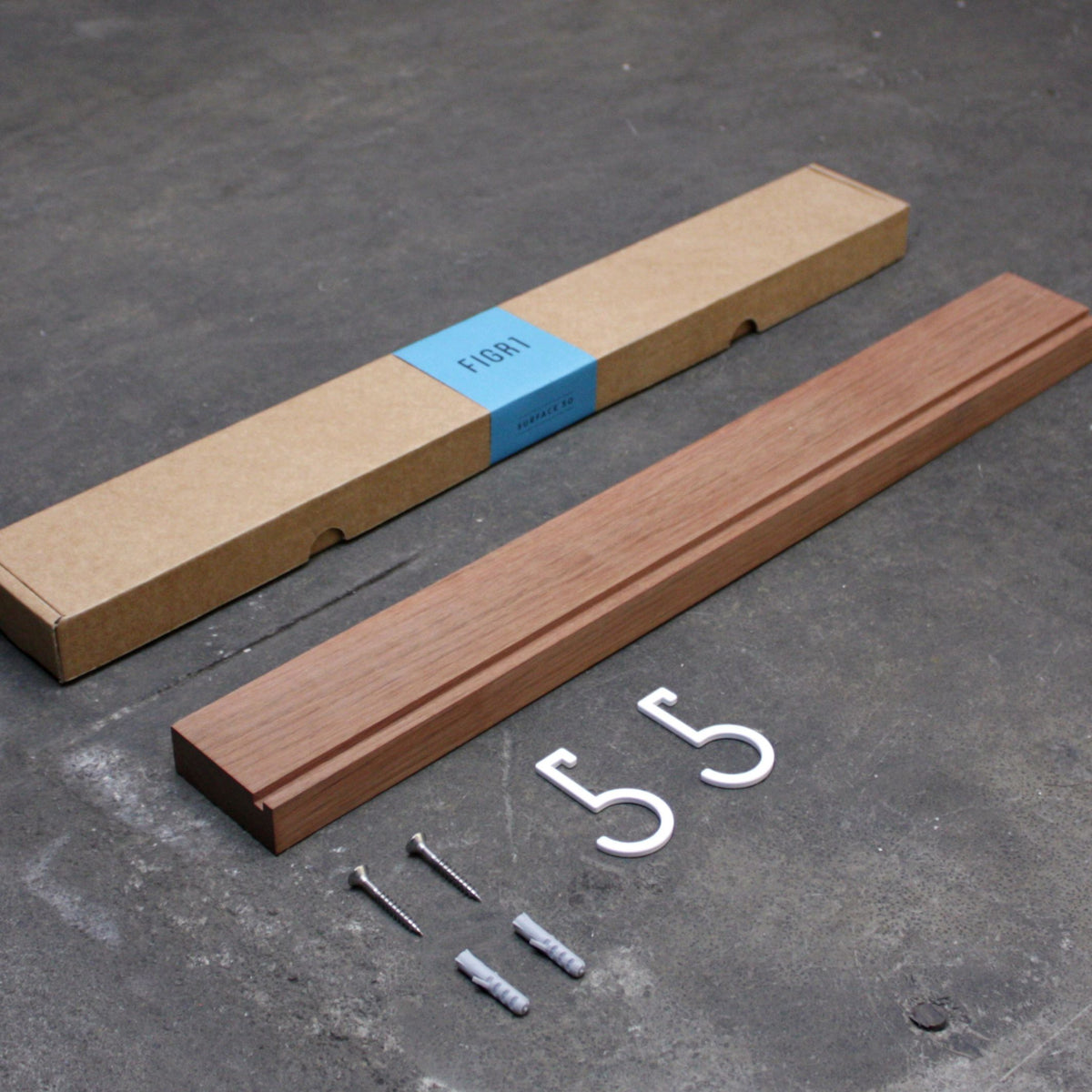 SURFACE 50 - Wandregal aus Jatoba - 50 cm | FIGR1