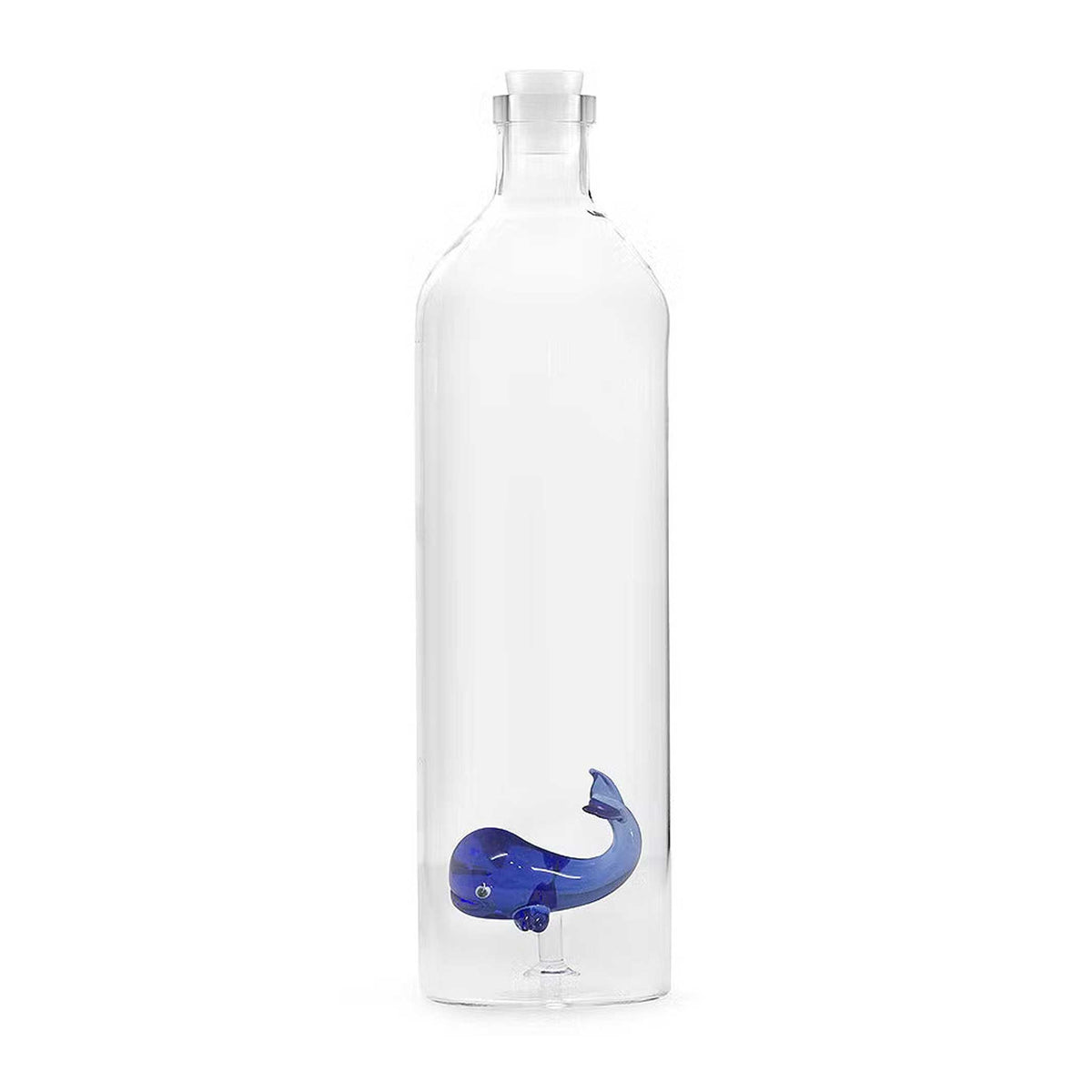 ATLANTIS - BOUTEILLE EN VERRE avec baleine bleue - 1,2 litre avec bouchon en silicone | BALVI