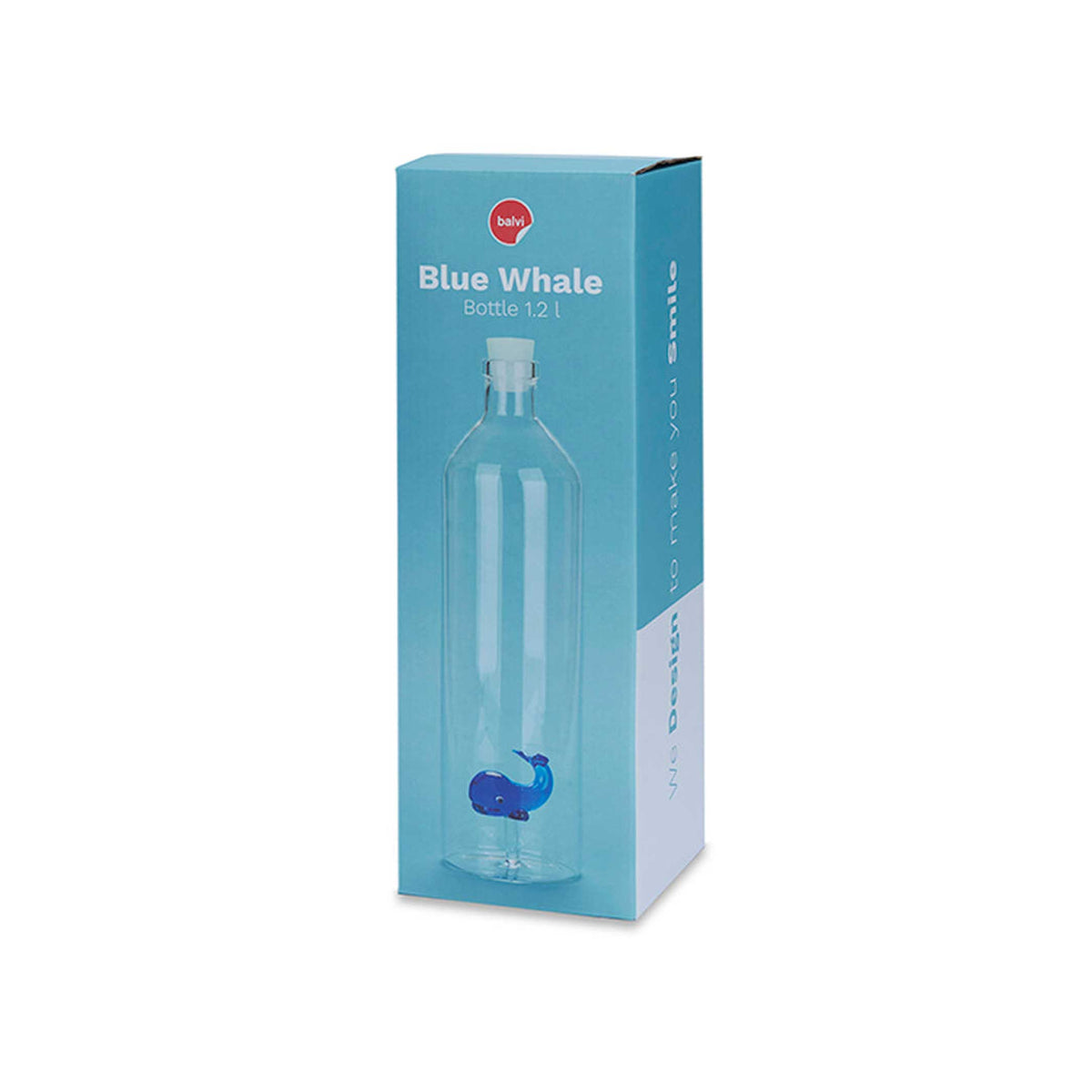 Glasflasche Atlantis Wal – Blau · 1,2 L | Balvi