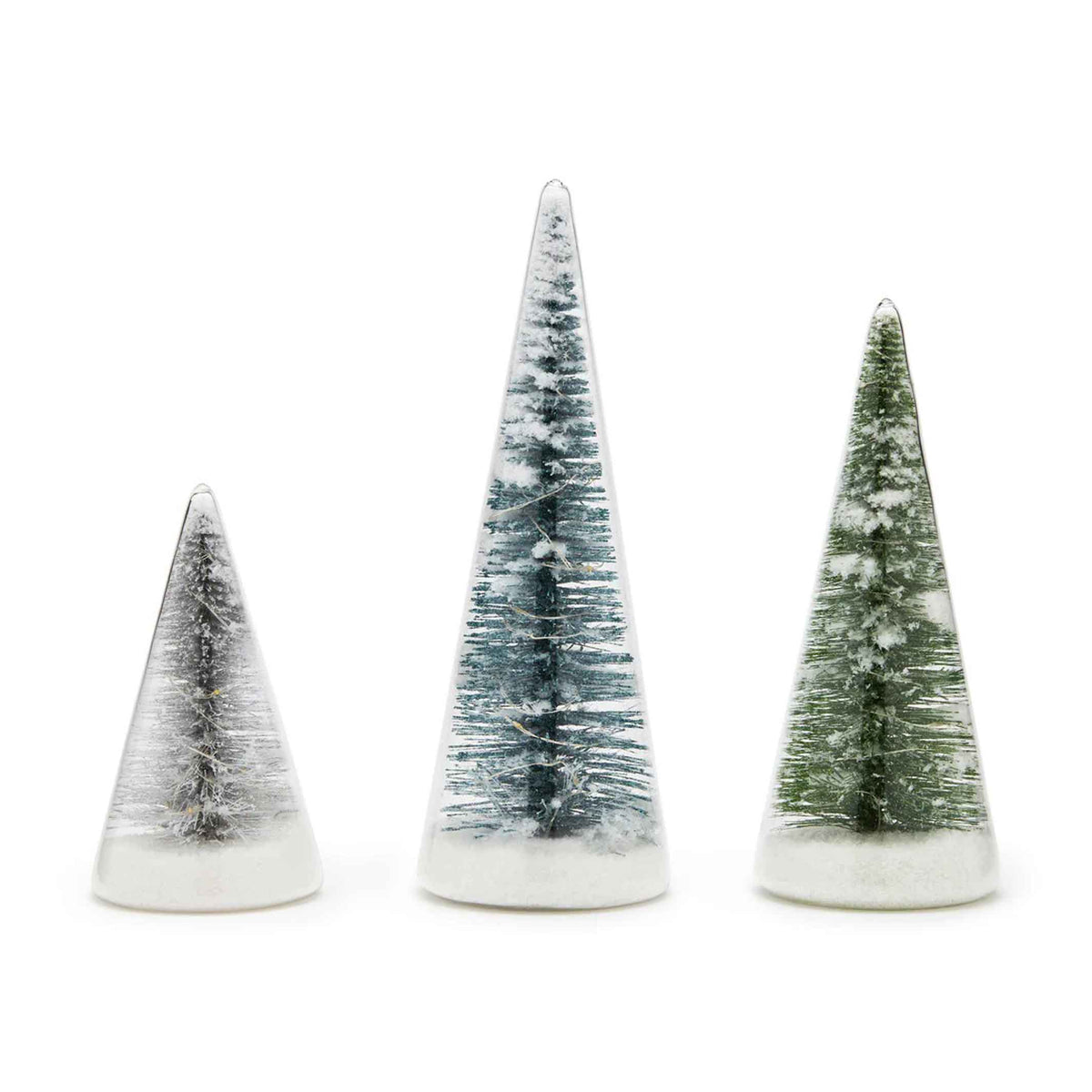 WINTER SPRUCE - Glas-Tannenbäume mit LED Beleuchtung - 3er Set | MoMA