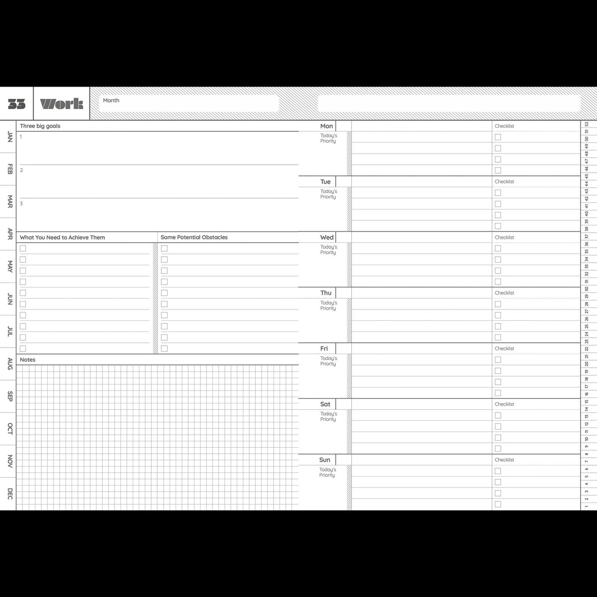 WORK PLAY JOURNAL | ARBEITS- & LEBENSPLANER | A5 & 268 Seiten | nolki