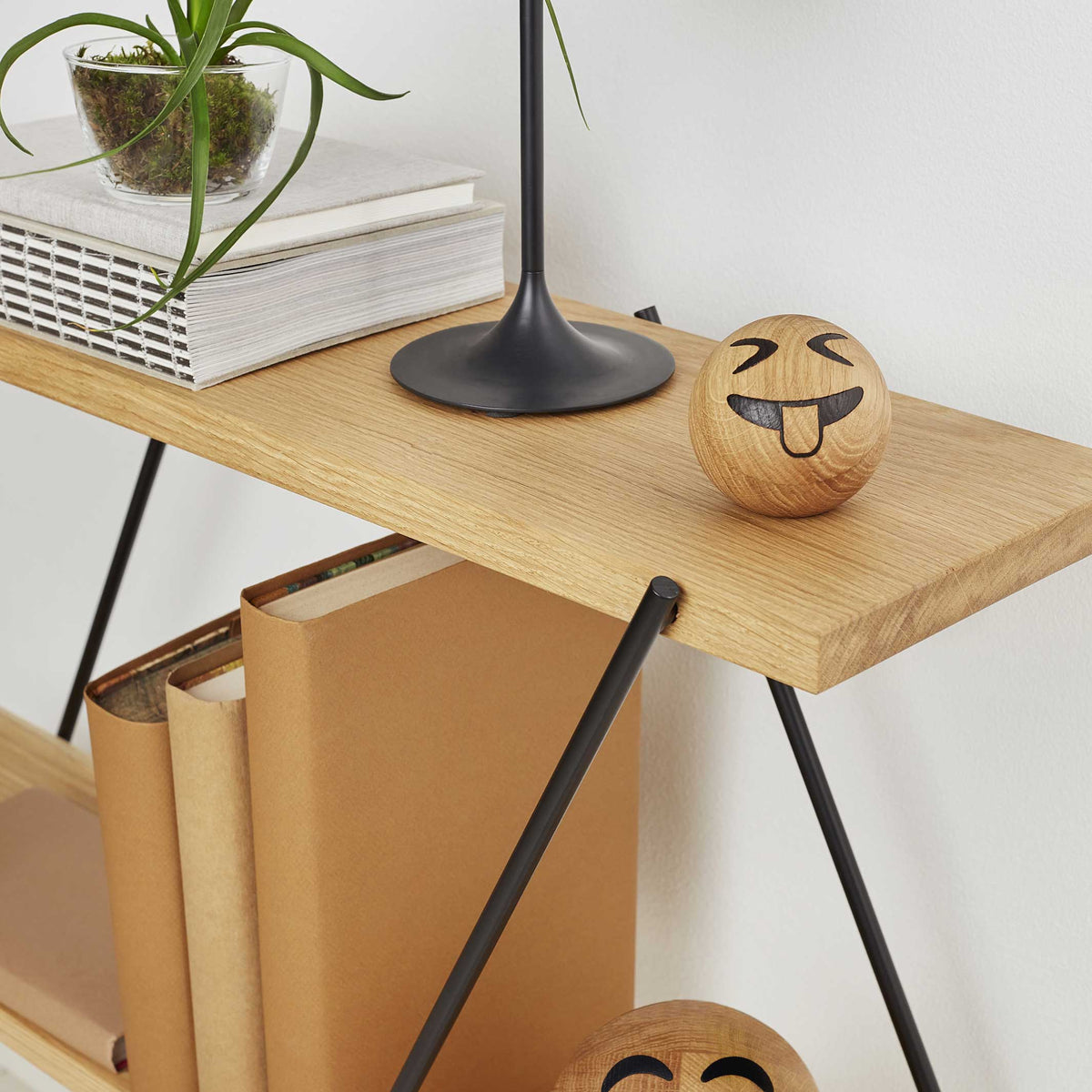 Shelving Unit XO2 – FSC Oak · Steel · 2 Shelves | Spring Copenhagen · Living Room Shelf