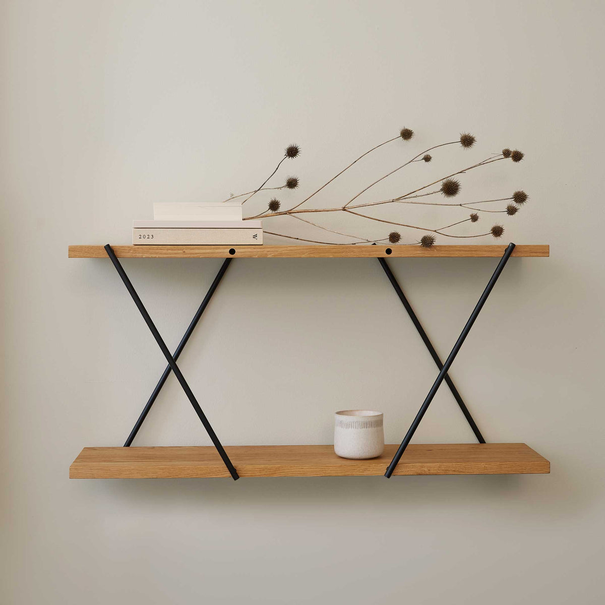 SYSTÈME D'ÉTAGÈRES XO2 | MODULE DE BASE 80 cm de large | Chêne naturel | Morten Gøttler | Printemps Copenhague