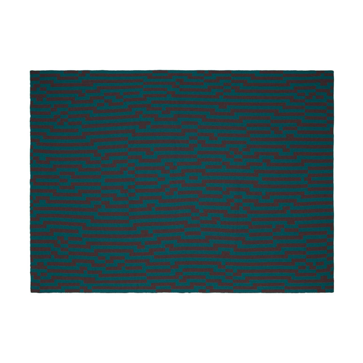 BITMAP ZOOM IN 3 | green & gray THROW | 180x140 cm | 100% Merino Wool | Cristian Zuzunaga