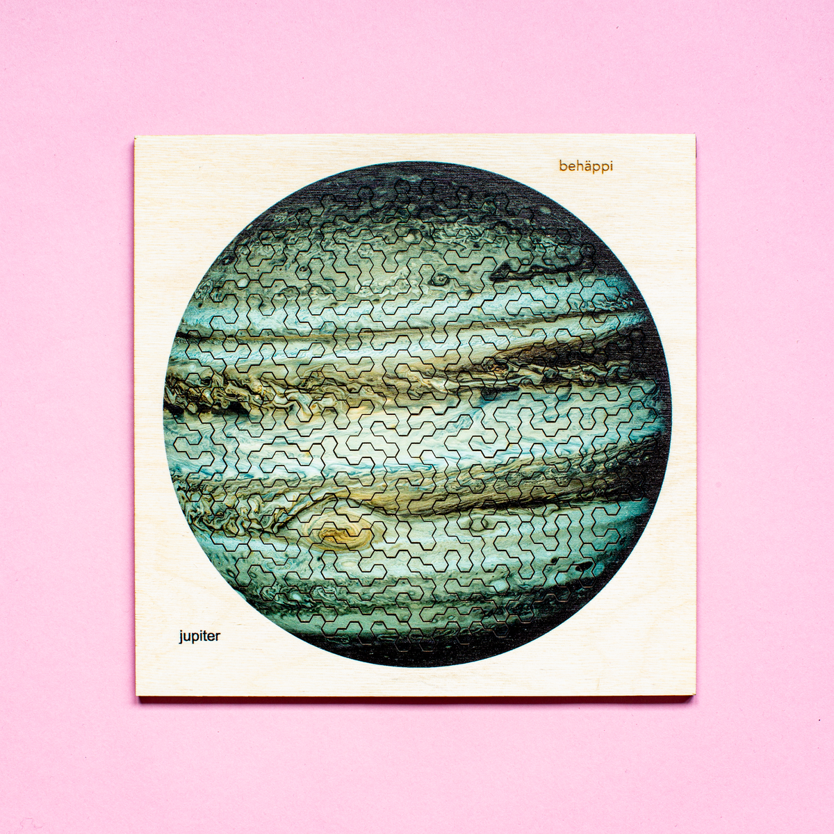 JUPITER - Außergewöhnliches IQ-HOLZPUZZLE - PLANETEN-Serie - Level Schwer | Behäppi